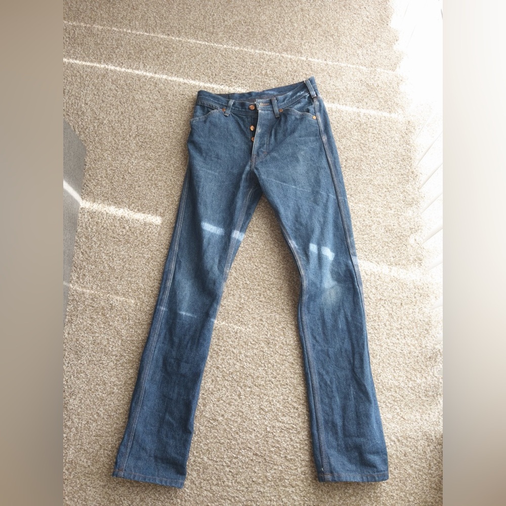 Topo Designs Blue Slim Straight Men Jeans